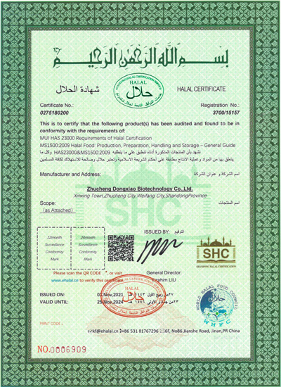 Shandong Halal Certificate
